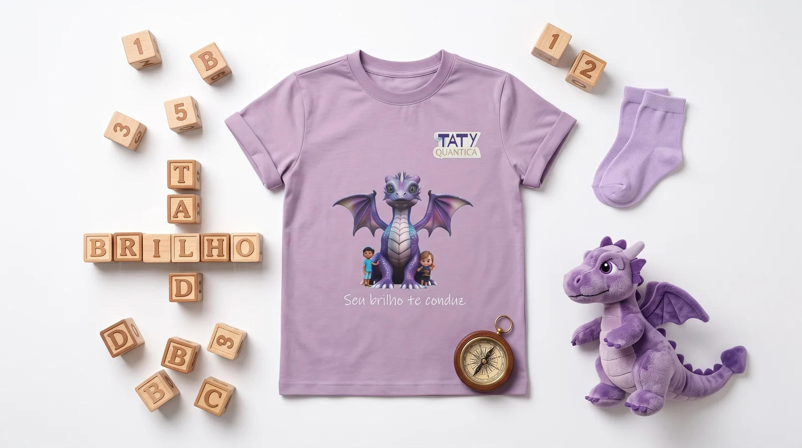 Camiseta infantil Taty Quântica